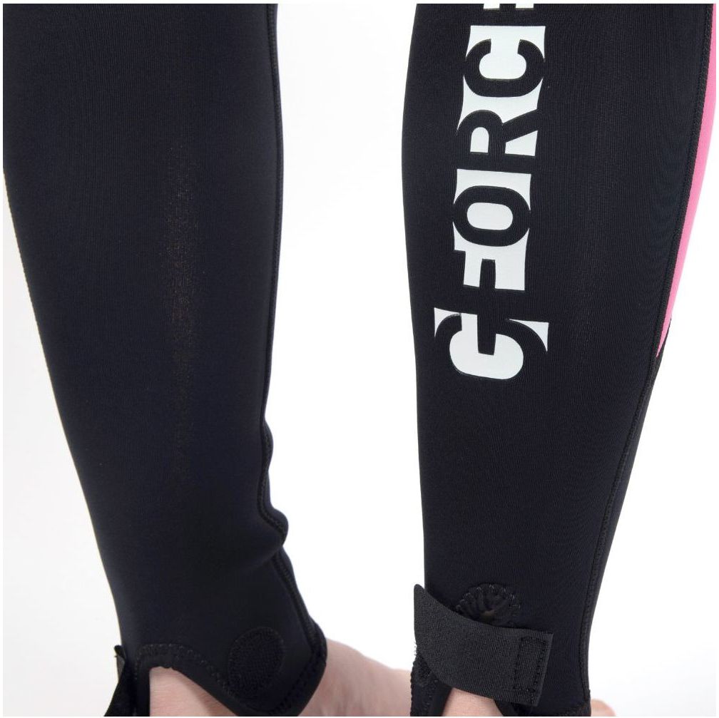 2025 Gul Junior Girls G-Force 3mm Flatlock Wetsuit GF1308-B7 - Black / Pink